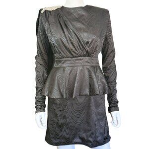 Pas Pour Toi by Dodo Bar Or Black Cocktail Dress With Embellishment Size 40/8